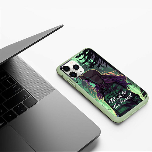Чехол iPhone 11 Pro матовый Венди - Back to the forest / 3D-Салатовый – фото 3