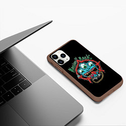 Чехол iPhone 11 Pro матовый Monsters of rock, цвет: 3D-коричневый — фото 2