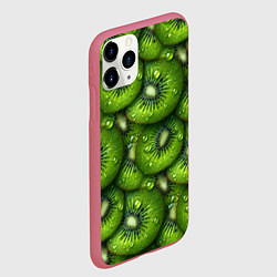 Чехол iPhone 11 Pro матовый Сочная текстура из киви, цвет: 3D-малиновый — фото 2