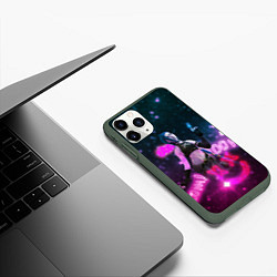 Чехол iPhone 11 Pro матовый Джинкс и кристалл из Аркейн, цвет: 3D-темно-зеленый — фото 2