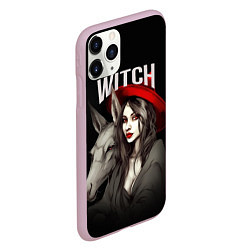 Чехол iPhone 11 Pro матовый Ведьма с ослом, цвет: 3D-розовый — фото 2
