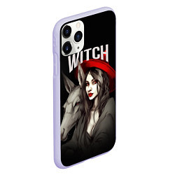 Чехол iPhone 11 Pro матовый Ведьма с ослом, цвет: 3D-светло-сиреневый — фото 2
