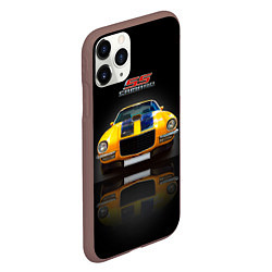 Чехол iPhone 11 Pro матовый Американский спорткар 1970 года Camaro SS, цвет: 3D-коричневый — фото 2