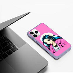 Чехол iPhone 11 Pro матовый Grimes в розовых тонах, цвет: 3D-светло-сиреневый — фото 2