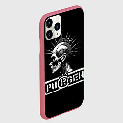 Чехол iPhone 11 Pro матовый Пурген киберпанк, цвет: 3D-малиновый — фото 2