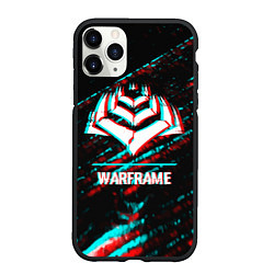 Чехол iPhone 11 Pro матовый Warframe в стиле glitch и баги графики на темном ф, цвет: 3D-черный