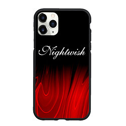 Чехол iPhone 11 Pro матовый Nightwish red plasma, цвет: 3D-черный