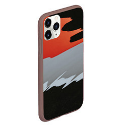 Чехол iPhone 11 Pro матовый Тройной стиль цветов, цвет: 3D-коричневый — фото 2