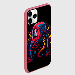 Чехол iPhone 11 Pro матовый Матрешка фэнтези, цвет: 3D-малиновый — фото 2