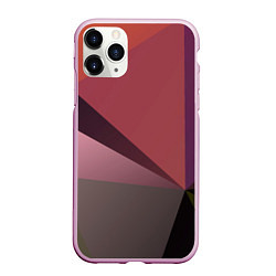 Чехол iPhone 11 Pro матовый Разные треугольники и геометрия, цвет: 3D-розовый