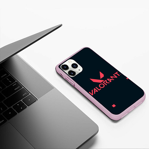 Чехол iPhone 11 Pro матовый Valorant игрок / 3D-Розовый – фото 3