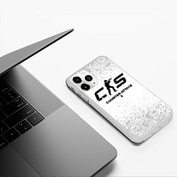Чехол iPhone 11 Pro матовый Counter-Strike 2 с потертостями на светлом фоне, цвет: 3D-белый — фото 2