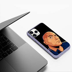 Чехол iPhone 11 Pro матовый Дуэйн Джонсон бровь, цвет: 3D-светло-сиреневый — фото 2