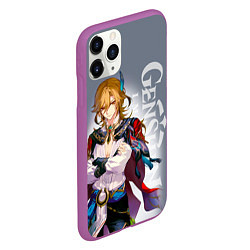 Чехол iPhone 11 Pro матовый Genshin Impact Кавех, цвет: 3D-фиолетовый — фото 2
