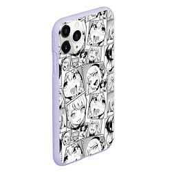 Чехол iPhone 11 Pro матовый Anime hentai ahegao, цвет: 3D-светло-сиреневый — фото 2