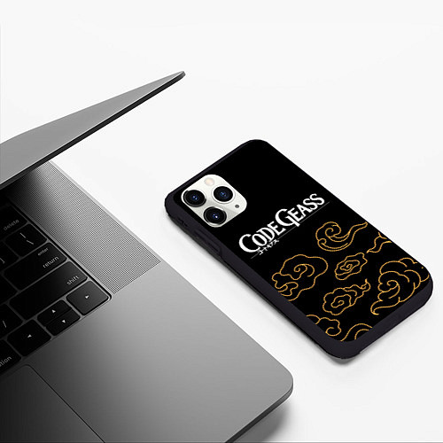 Чехол iPhone 11 Pro матовый Code Geass anime clouds / 3D-Черный – фото 3