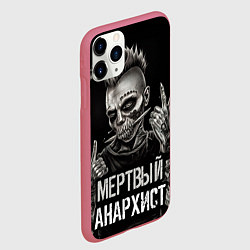 Чехол iPhone 11 Pro матовый Мертвый анархист панк, цвет: 3D-малиновый — фото 2
