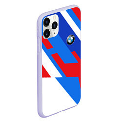 Чехол iPhone 11 Pro матовый BMW m colors, цвет: 3D-светло-сиреневый — фото 2