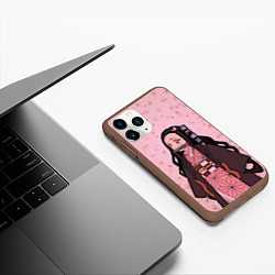 Чехол iPhone 11 Pro матовый Нэдзуко Камадо, цвет: 3D-коричневый — фото 2