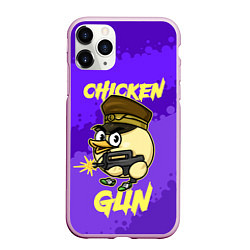 Чехол iPhone 11 Pro матовый Чикен Ган - цыпленок, цвет: 3D-розовый