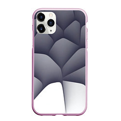 Чехол iPhone 11 Pro матовый Паттерн из гладких камней, цвет: 3D-розовый