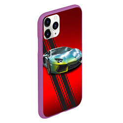 Чехол iPhone 11 Pro матовый Итальянский суперкар Lamborghini Reventon, цвет: 3D-фиолетовый — фото 2