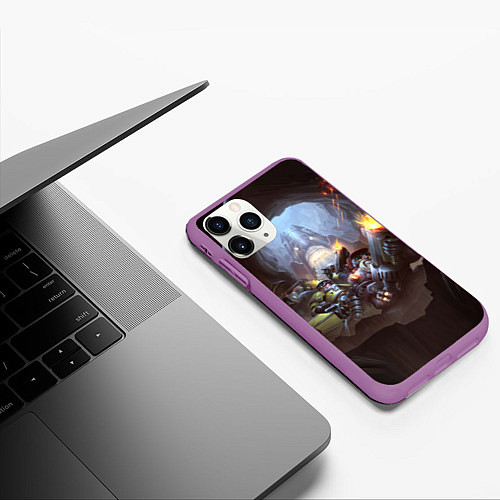 Чехол iPhone 11 Pro матовый Team Deep Rock Galactic / 3D-Фиолетовый – фото 3