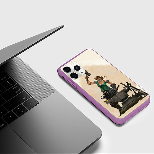 Чехол iPhone 11 Pro матовый Fable II Кувалда / 3D-Фиолетовый – фото 3
