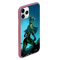 Чехол iPhone 11 Pro матовый Subnautica русалка, цвет: 3D-малиновый — фото 2