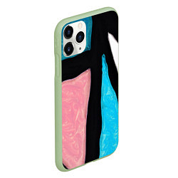 Чехол iPhone 11 Pro матовый Переливы красок, цвет: 3D-салатовый — фото 2