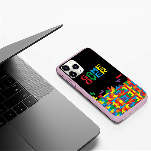 Чехол iPhone 11 Pro матовый Game over / 3D-Розовый – фото 3