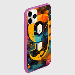 Чехол iPhone 11 Pro матовый Девять, цвет: 3D-фиолетовый — фото 2