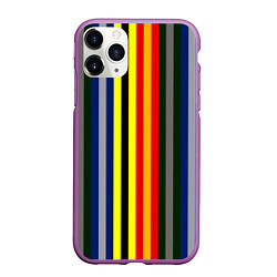 Чехол iPhone 11 Pro матовый Полосы школа чародейства и волшебства, цвет: 3D-фиолетовый