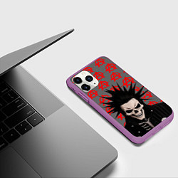 Чехол iPhone 11 Pro матовый Дохлый панк, цвет: 3D-фиолетовый — фото 2