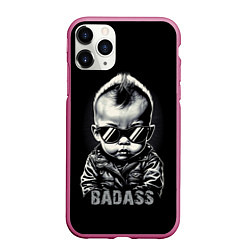 Чехол iPhone 11 Pro матовый Badass, цвет: 3D-малиновый