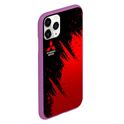 Чехол iPhone 11 Pro матовый Mitsubishi red - red sport, цвет: 3D-фиолетовый — фото 2