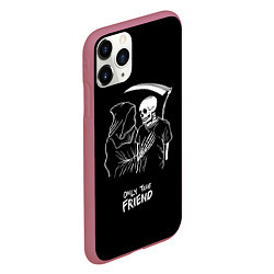 Чехол iPhone 11 Pro матовый Only true friend, цвет: 3D-малиновый — фото 2