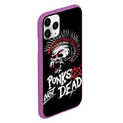 Чехол iPhone 11 Pro матовый Punks not dead - анархия, цвет: 3D-фиолетовый — фото 2