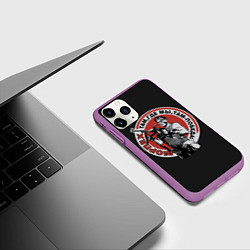 Чехол iPhone 11 Pro матовый Морпех - там, где мы, там победа!, цвет: 3D-фиолетовый — фото 2
