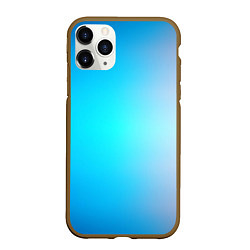 Чехол iPhone 11 Pro матовый Градиент из голубого в розовый, цвет: 3D-коричневый