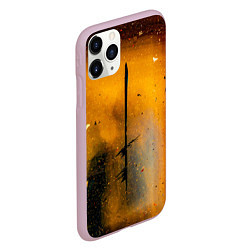 Чехол iPhone 11 Pro матовый Оранжевые тени и краски, цвет: 3D-розовый — фото 2