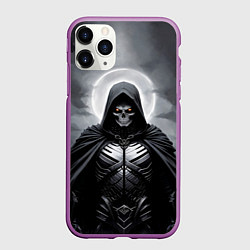 Чехол iPhone 11 Pro матовый Скелет в Броне, цвет: 3D-фиолетовый