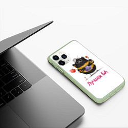 Чехол iPhone 11 Pro матовый Пёлка БА, цвет: 3D-салатовый — фото 2