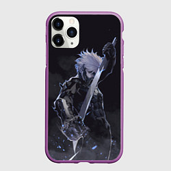 Чехол iPhone 11 Pro матовый Metal Gear Rising - В дыму, цвет: 3D-фиолетовый