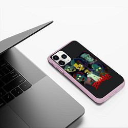 Чехол iPhone 11 Pro матовый Simpsons zombie, цвет: 3D-розовый — фото 2