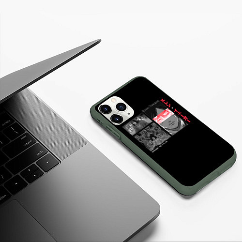 Чехол iPhone 11 Pro матовый Эрен Йегер - Атака титанов / 3D-Темно-зеленый – фото 3