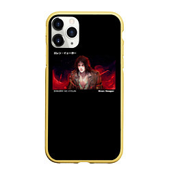 Чехол iPhone 11 Pro матовый Взрослый Эрен: Атака титанов, цвет: 3D-желтый
