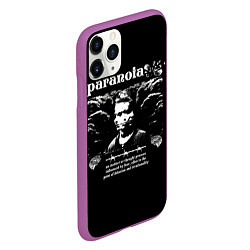 Чехол iPhone 11 Pro матовый Paranoia trend, цвет: 3D-фиолетовый — фото 2