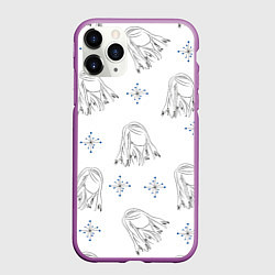 Чехол iPhone 11 Pro матовый Женский силуэт