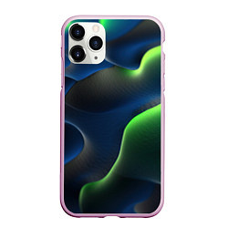 Чехол iPhone 11 Pro матовый Плиты и неоновое свечение